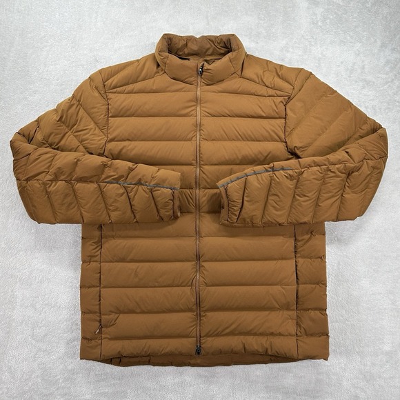 Lululemon Jacket Mens Large Burnt Caramel Navigation Stretch Goose Down Outdoors - Picture 1 of 14